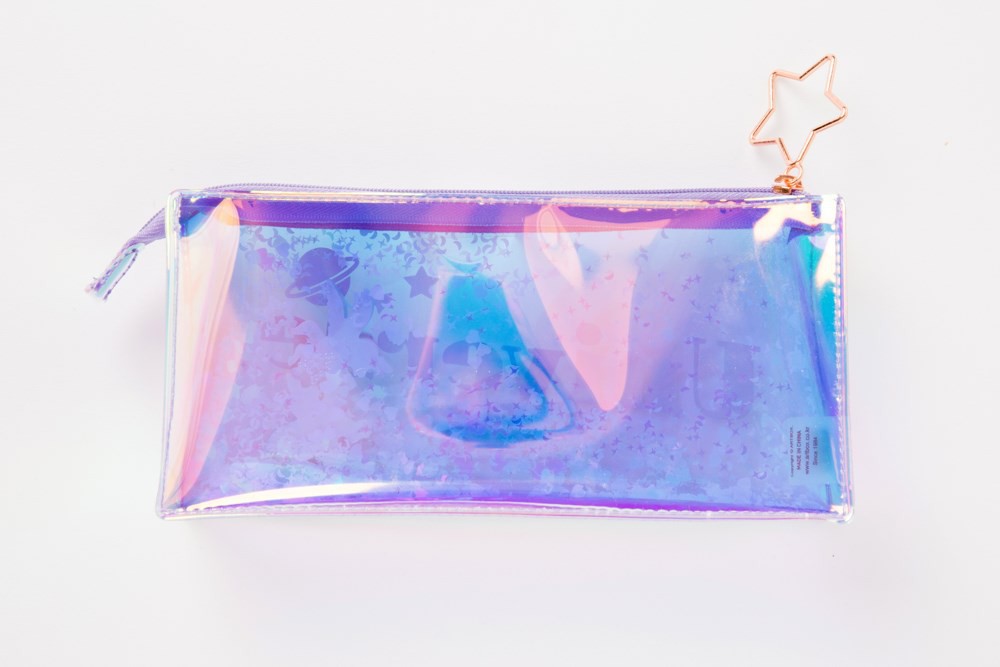 Túi Đựng Viết Hologram ARTBOX Hàn Quốc Màu Tím Phối Kim Tuyến