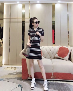 Váy len kẻ cổ đức mongtoghi nữ VAY268