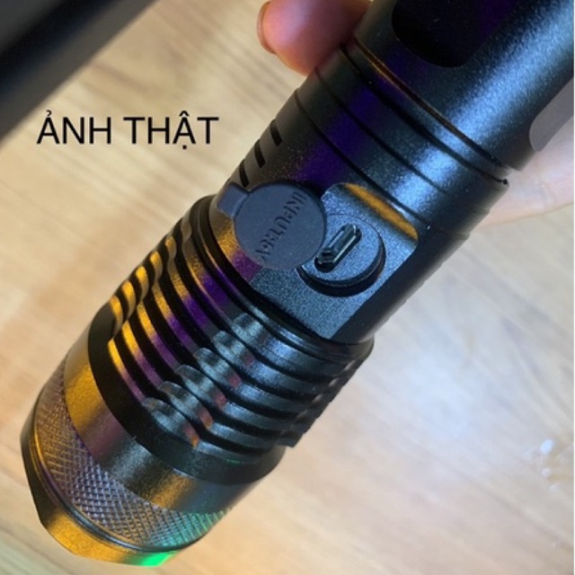 Đèn Pin Siêu Sáng XHP50 Chống Nước Zoom Xa Gần