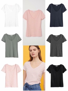 Phông trơn basic H&M authentic
