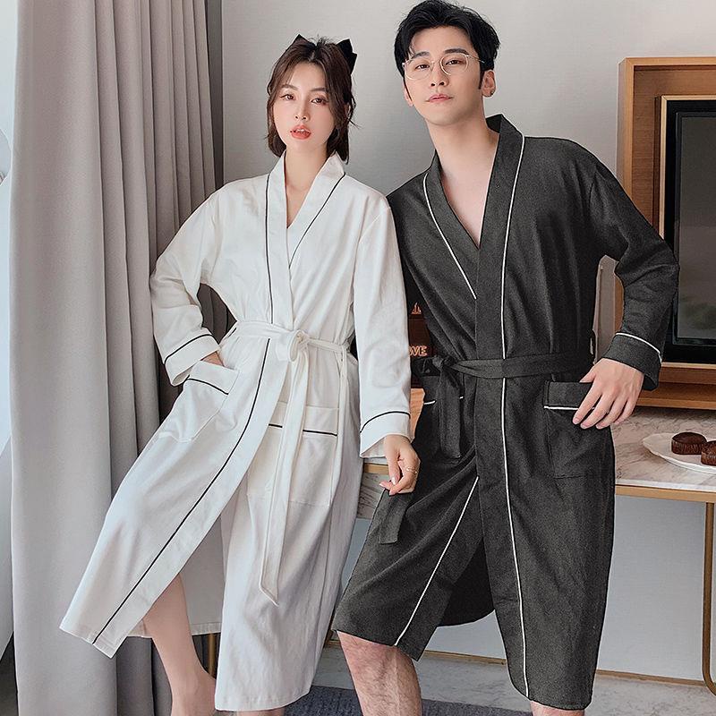 Áo Choàng Tắm 100% Cotton Thấm Hút Tốt Nhanh Khô Cao Cấp Cho Cặp Đôi