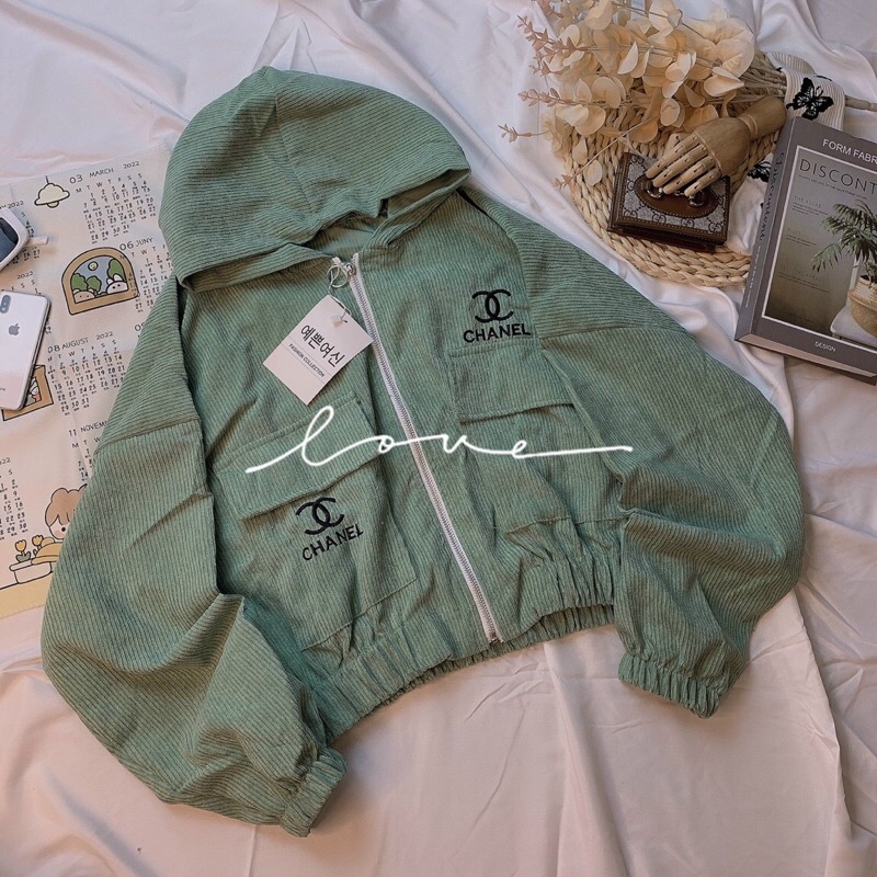 Áo khoác bigsize nhung gân có logo siêu đẹp 55-85kg