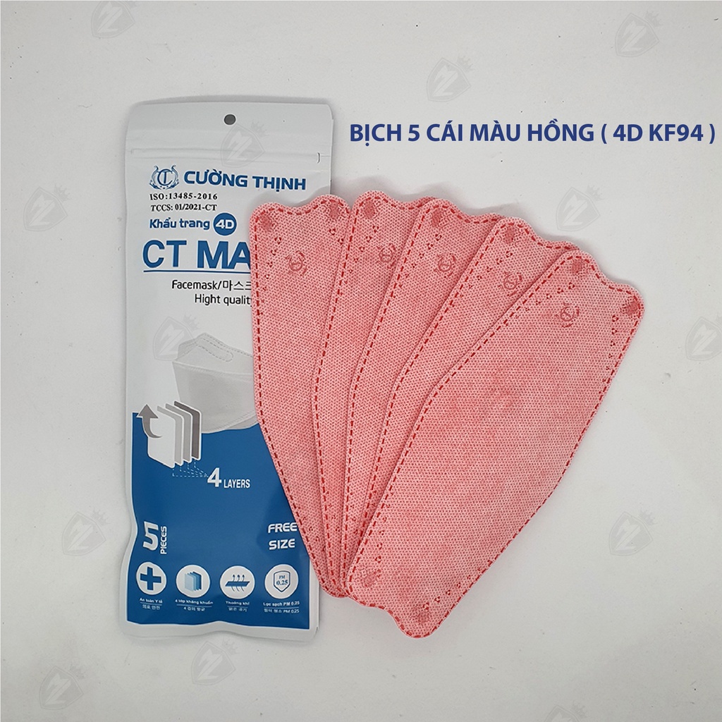 ( 1 gói 10 chiếc ) Khẩu Trang 4D Mask Kháng Khuẩn DC Mask KF94 Công Nghệ Hàn Quốc