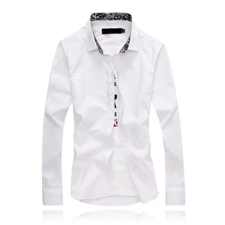 [SALE OFF] BST Sơ mi nam dài tay cổ hoa dáng ôm màu xanh đen | BigBuy360 - bigbuy360.vn