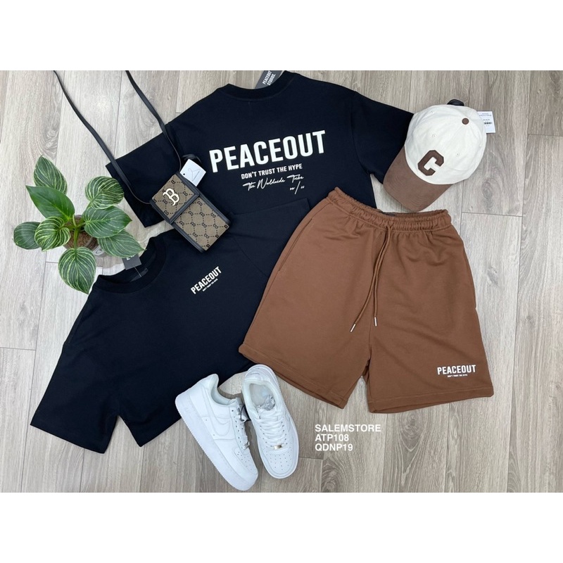 Áo Thun P108 Peaceout Studios In Chữ Peaceout - Don't Trust The Hype