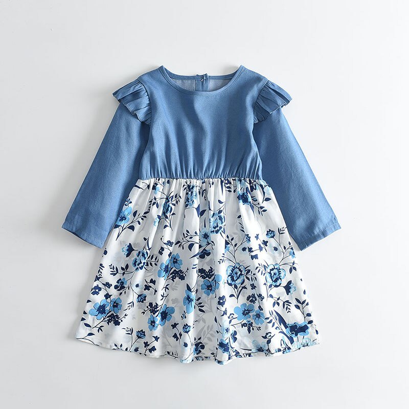 Đầm mẹ và bé BEAR LEADER tay dài phối họa tiết hoa thoải mái thời trang