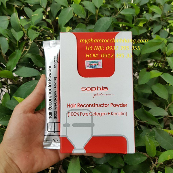 BỘT COLLAGEN &amp; KERATIN SOPHIA PHỤC HỒI TÓC NÁT 10x3G