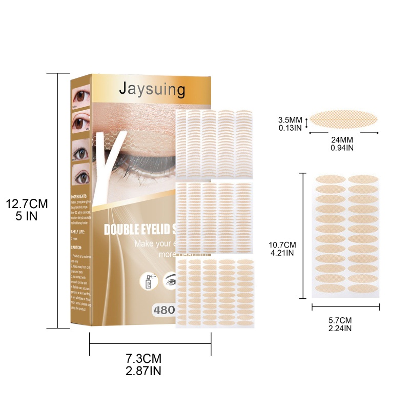 Whi Bộ Miếng Dán Kích Mí Vô Hình Cho Saggy Hood Droopy Uneven Mon