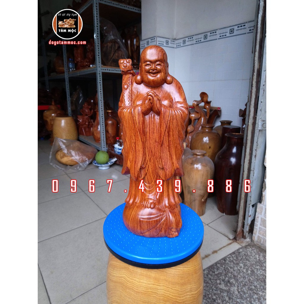 Tượng Phật Di Lặc chúc phúc gỗ hương