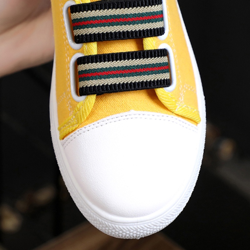 Giày vải canvas IELGY thiết kế đế bằng hở gót size 35-40 dành cho nữ