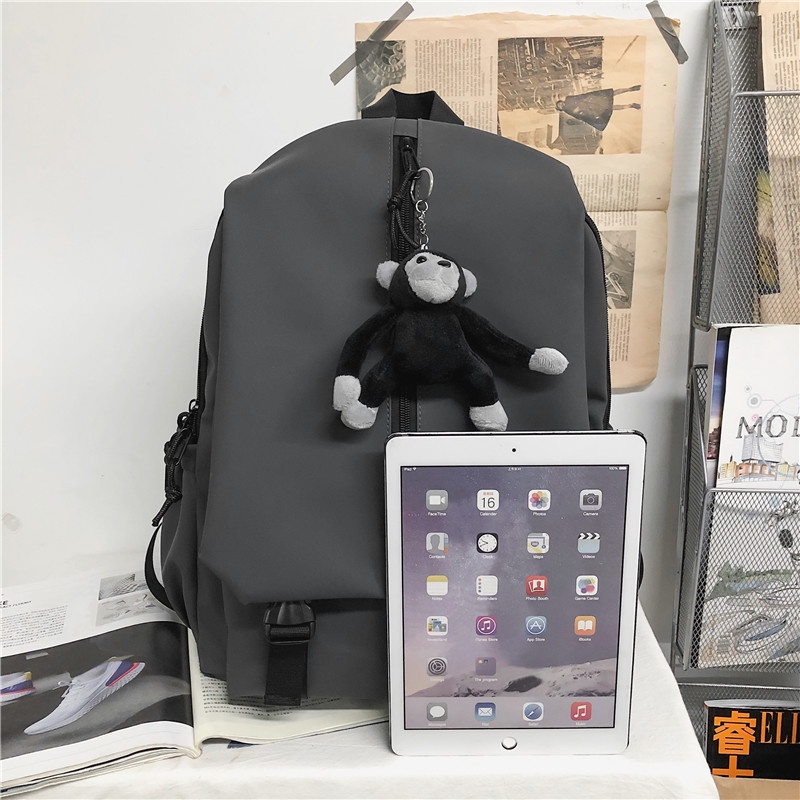 Balo thời trang Indie khóa dọc chất liệu PVC chống nước, chống bụi