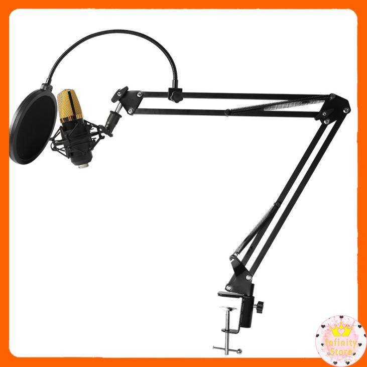 MICROPHONE THU ÂM BM-800 TRỌN BỘ THANH ĐỠ LỌC ÂM INFINY DECOR