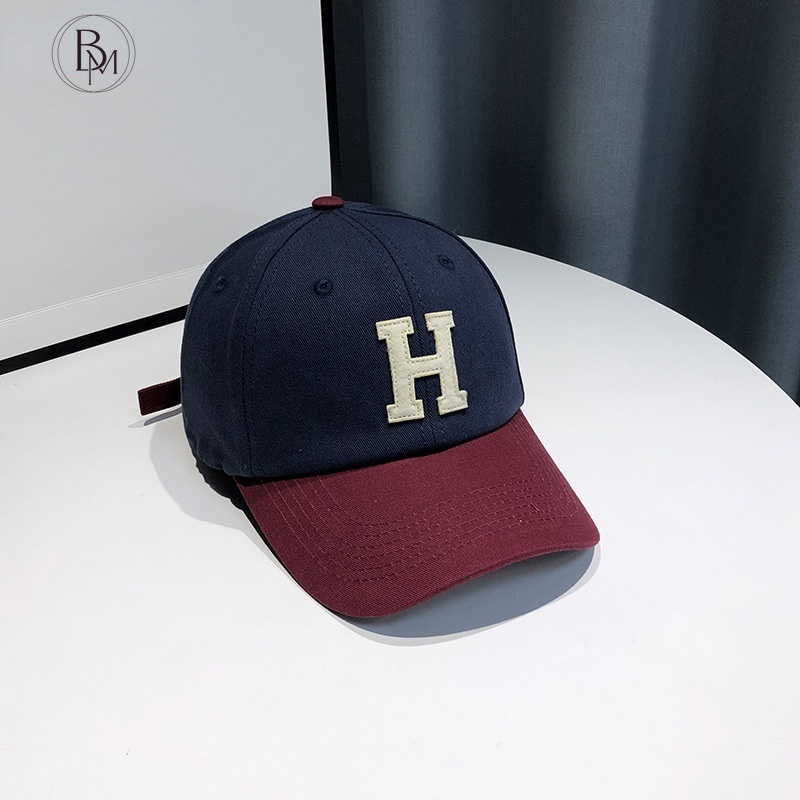Mũ lưỡi trai BANMA thêu chữ H 2022 thời trang Hàn Quốc cá tính cho nam và nữ tùy chọn màu sắc