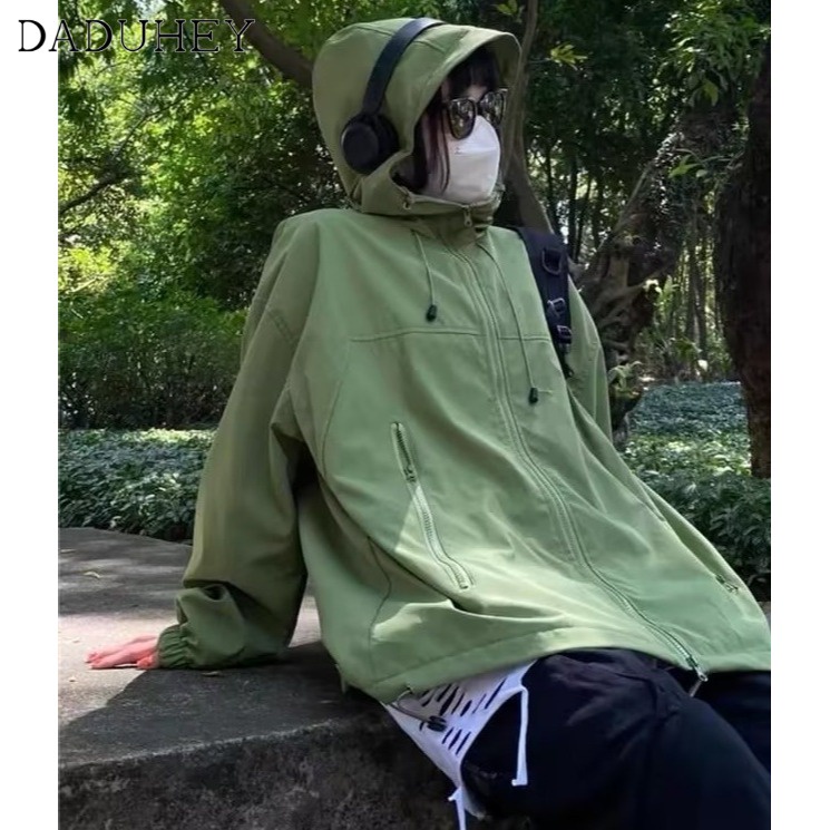 DaDuHey American Style Loose Outdoor All-Matching Hooded Jacket Men's and Women's Autumn Fashion Brand Ins Casual Couple Jacket Jacket