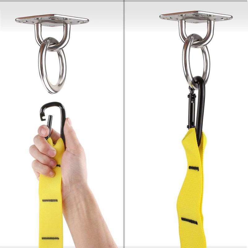 Bộ móc treo võng gắn tường hoặc trần nhà từ thép không gỉ 80mm x 50mm