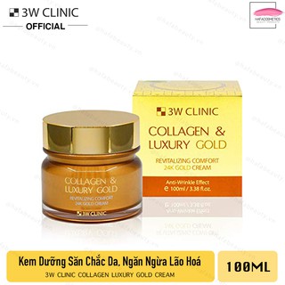 Kem Dưỡng Trắng Da Chống Lão Hóa 3W Clinic Collagen & Luxury Gold Cream 100ml