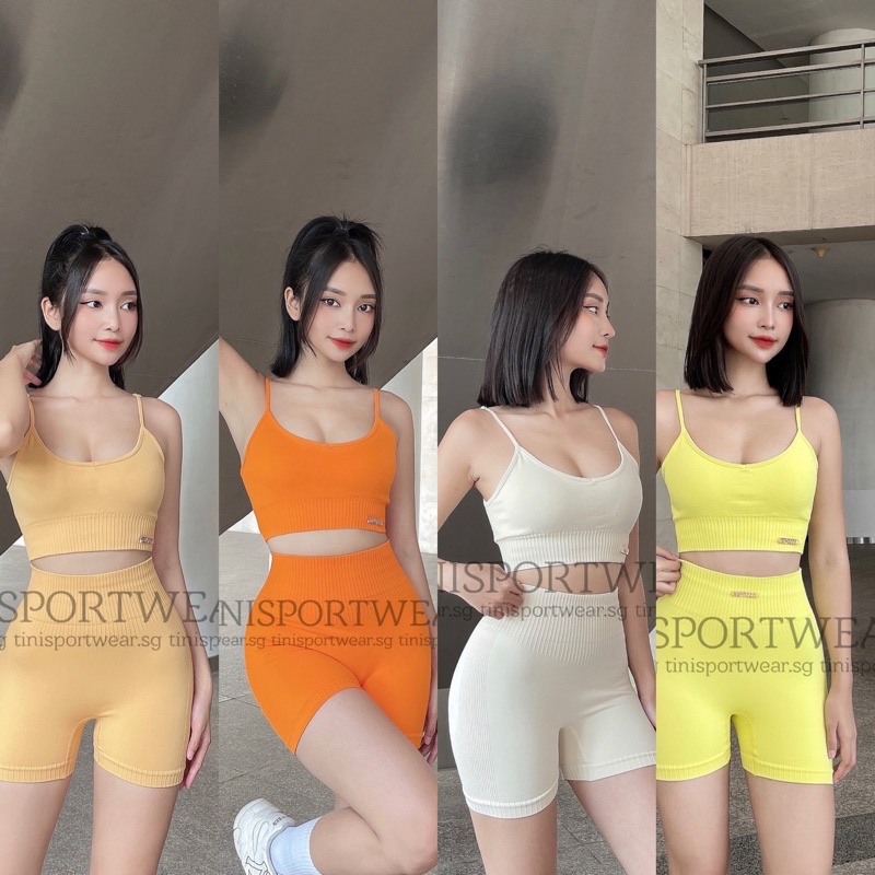 Bộ Botee STEEL Áo 2 Dây + Quần Đùi Logo Kim Loại Tinisportwear