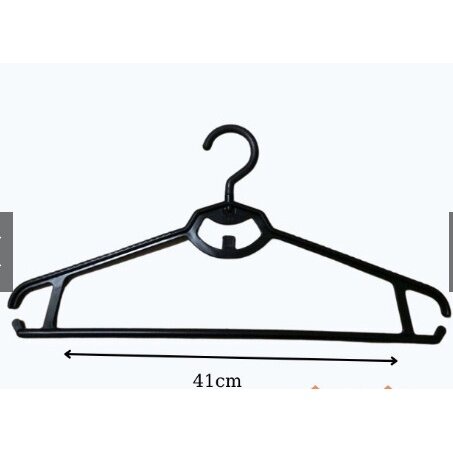 Móc treo quần áo bằng nhựa 2 màu trắng- đencổ xoay 360 dài 41cm chuyên dùng cho gia đình, shop thời trang giá rẻ