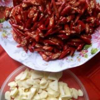 Măng muối tỏi,ớt.Măng muối móc mật,tỏi,ớt