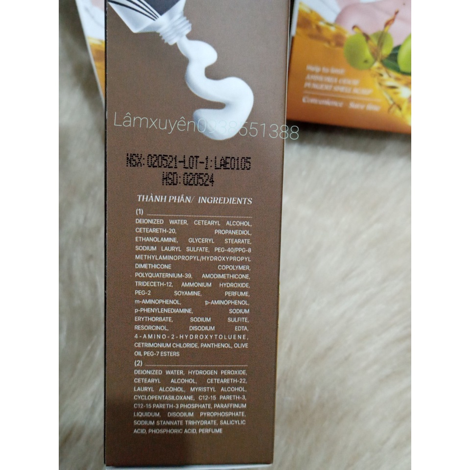 Thuốc nhuộm tóc phủ bạc LAVOX ,phủ bạc hoàn toàn 100% đều màu suôn mềm bóng tóc