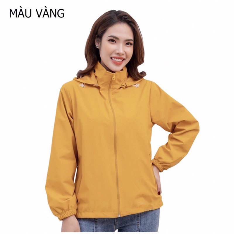 Áo khoác gió nữ 2 lớp tráng bạc,chống chống nước