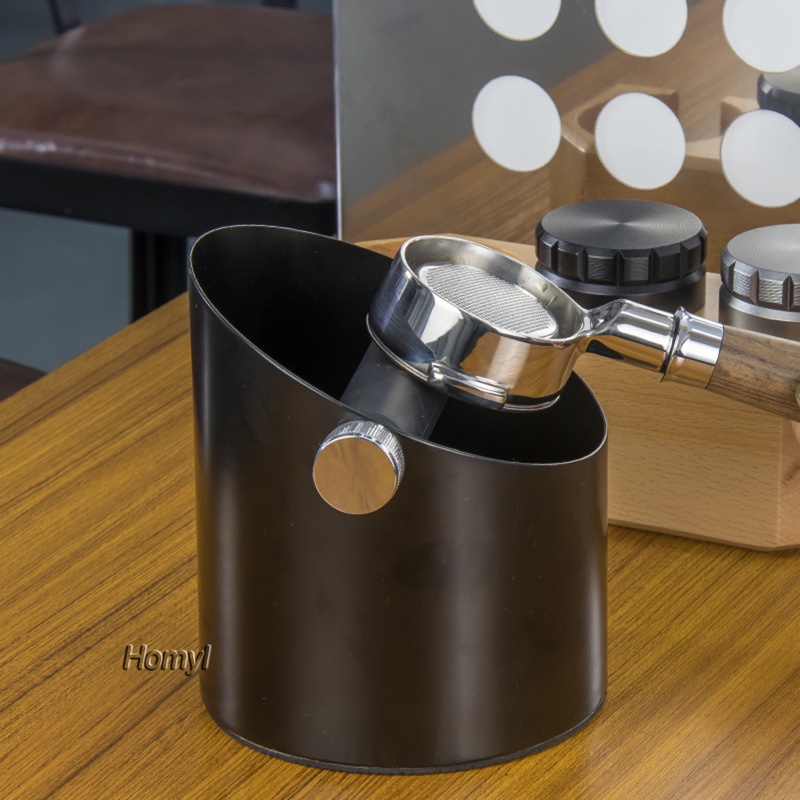 [HOMYL] Black Espresso Coffee Knock Box Waste Bin Bucket for Home Office Barista