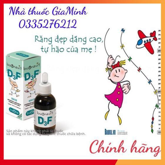 BUONAVIT D3F BỔ XUNG VITAMIN D3 VÀ FLO GIÚP PHÁT TRIỂN XƯƠNG, RĂNG CHO BÉ | NHẬP KHẨU CHÍNH HÃNG ITALIA