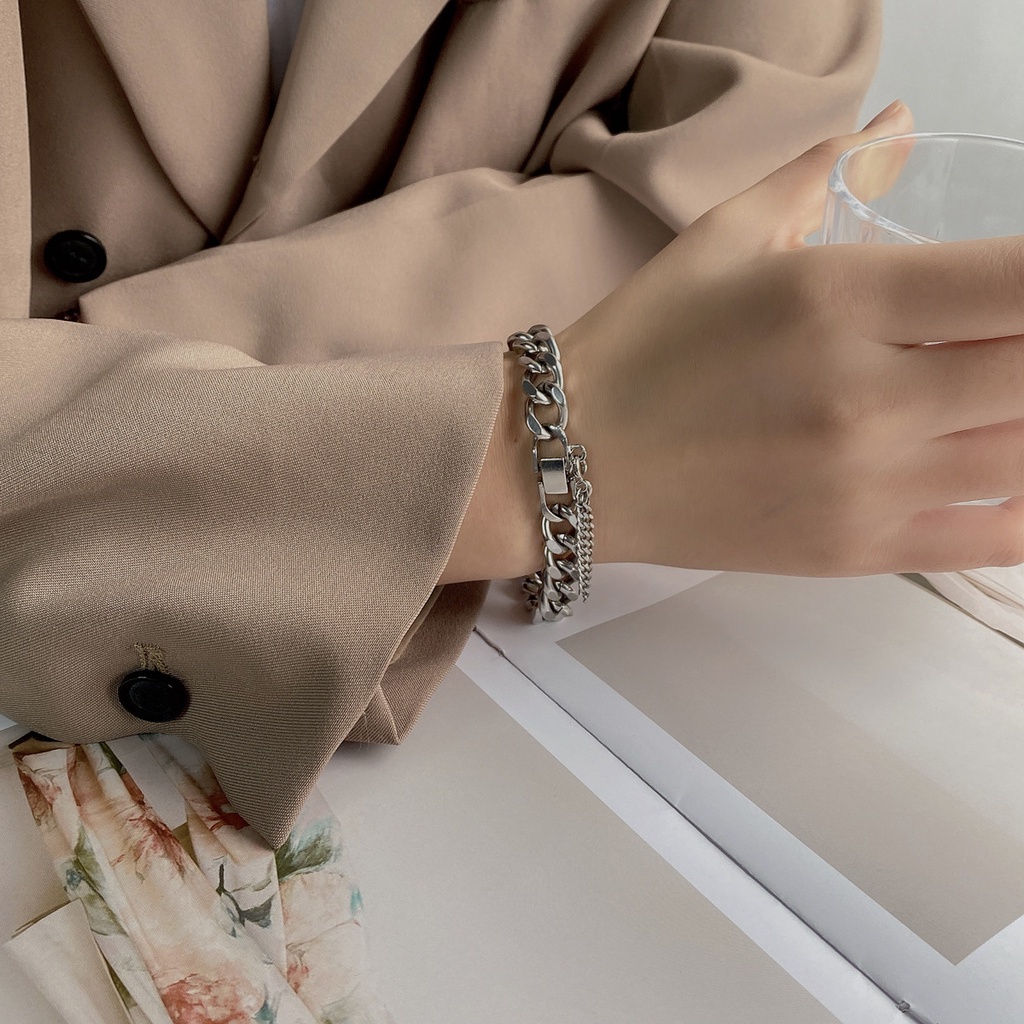 Vòng Tay Kim Loại Phong Cách Hàn Quốc Dành Cho Nữ