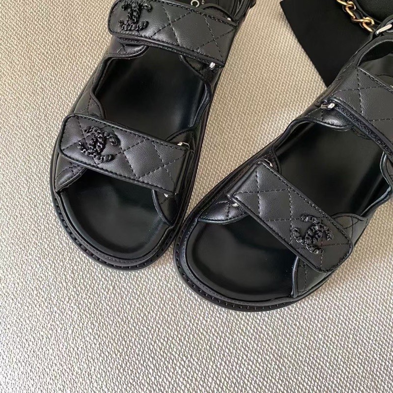 Sandal thể thao quai dán ngang tag xích đế bằng fullbox