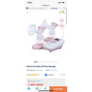 may hút sữa điện đôi Mamago