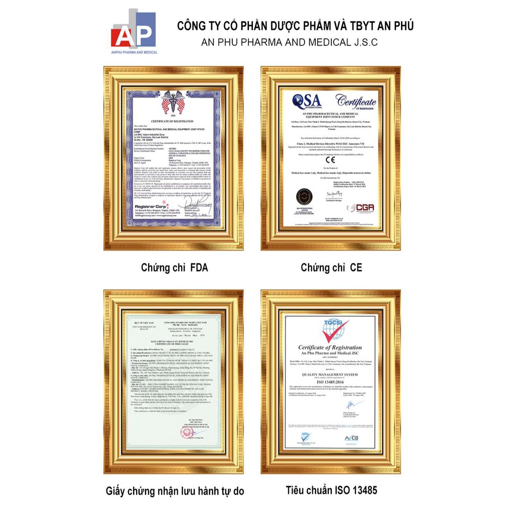 khẩu trang y tế AN PHÚ 3 lớp kháng khuẩn cao cấp , 50 cái / hộp | BigBuy360 - bigbuy360.vn
