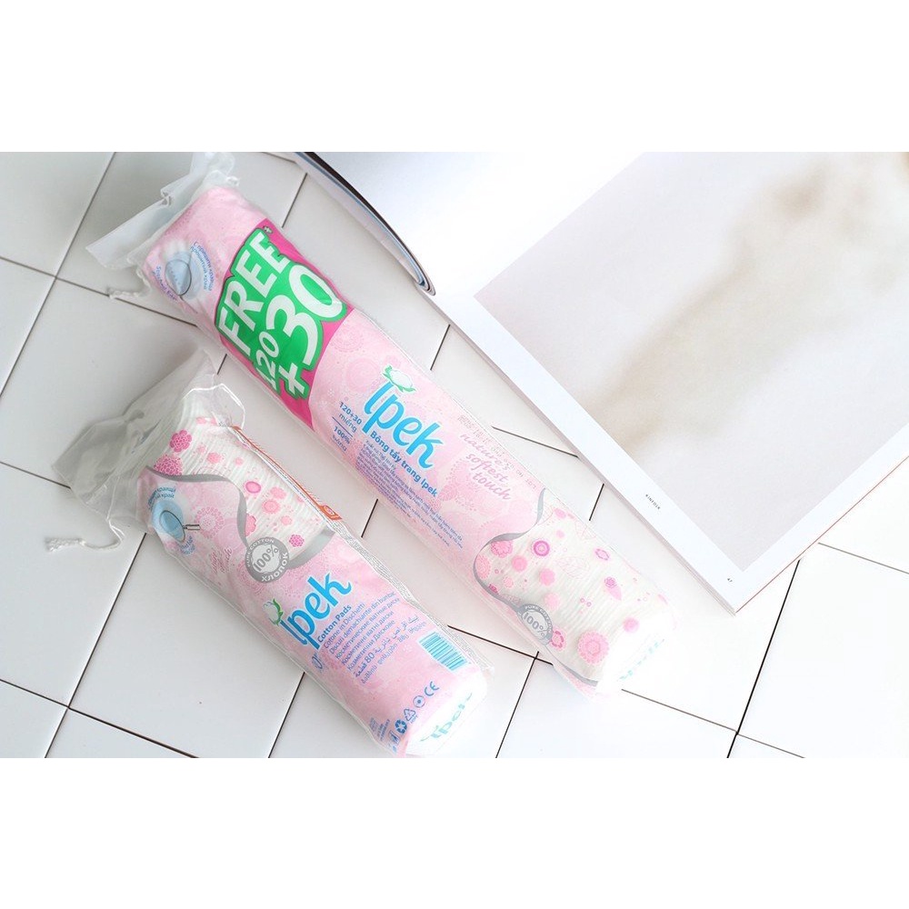 Combo 5 Bông Tẩy Trang IPEK 150 Miếng Cotton Pads