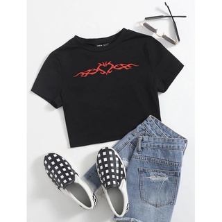 Áo Croptop hoạ tiết
