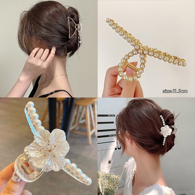 Kẹp tóc đính ngọc trai nhân tạo thời trang 2021