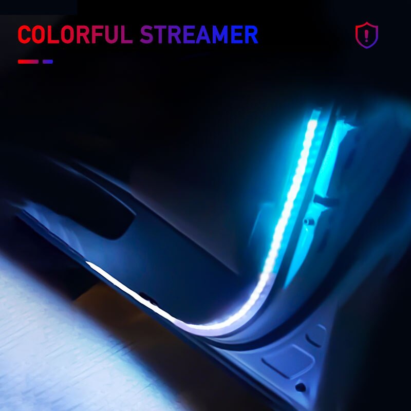 Dải đèn LED SEAMETAL RGB dán cửa xe hơi chào đón cảnh báo chống thấm nước chống va chạm nhấp nháy tiện lợi