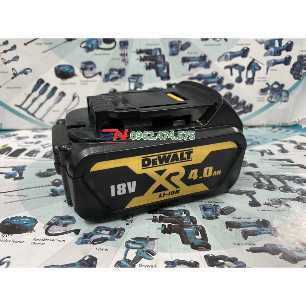 BN. Vỏ, mạch pin Dewalt 18V Li-ion 3.7V 2 hàng ( 10 cell ) có led báo pin, nhận sạc zin.