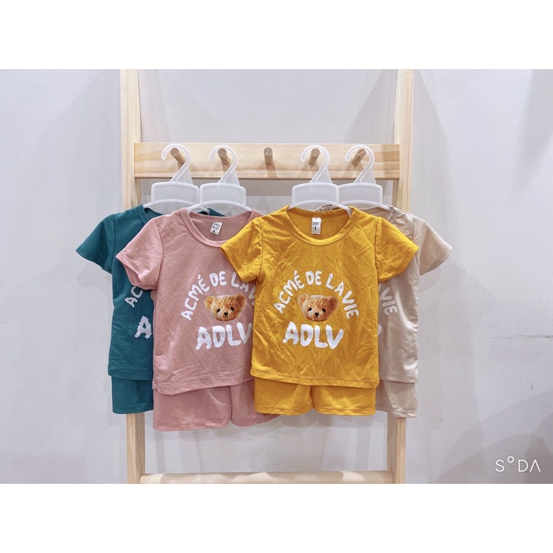 Bộ cotton mặc nhà cho bé trai, bé gái, bộ hè mặc mát cho bé gái, trai nhiều màu