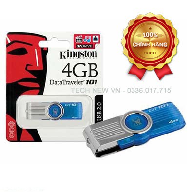 USB KINGSTON 4Gb DT101 G2 ĐỦ DUNG LƯỢNG NTFS/ FAT/ FAT32/ exFAT Chính hãng BH 36 Tháng