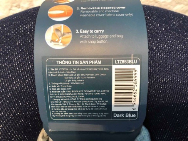 Gối kê cổ có mũ trùm đầu Travel Zone Lock&Lock LTZ853