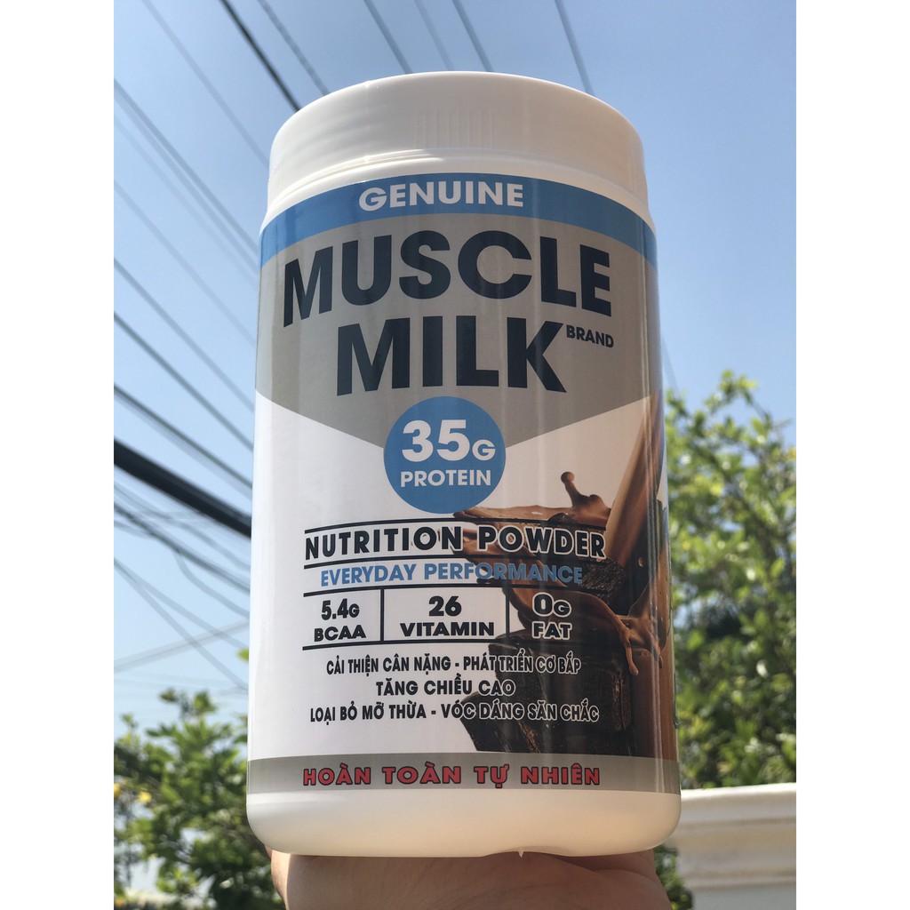 1kg Bột sữa Tăng Cân, tăng cơ cao cấp Muscle Milk | Thế Giới Skin Care