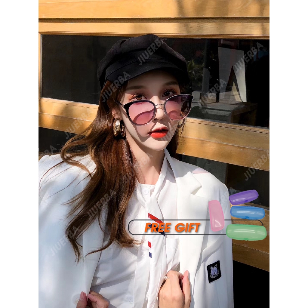 Kính Mát Mắt Mèo Chống Tia Uv Phong Cách Hàn Quốc Cho Nữ