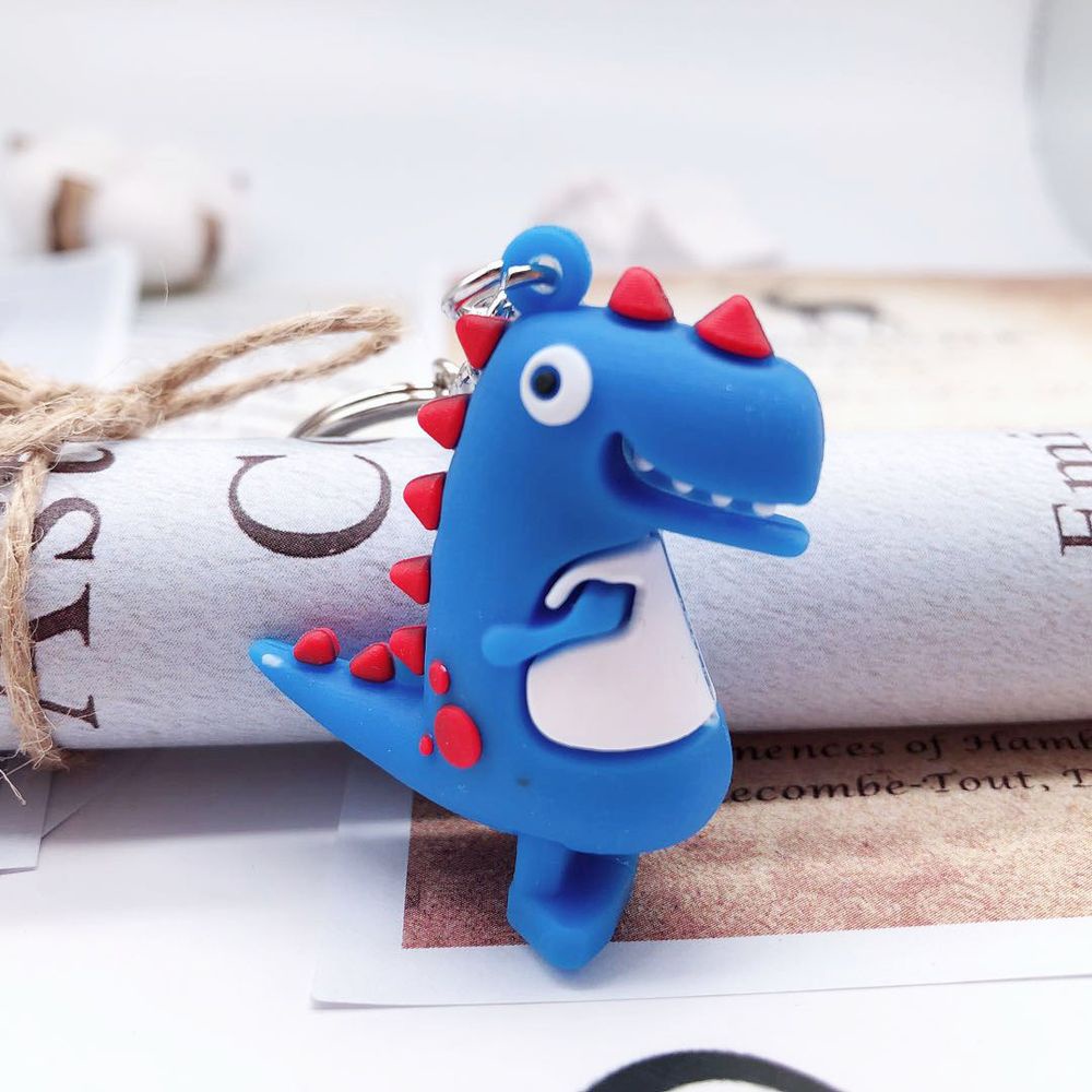 VANES1 Cute Little Dinosaur Keychain Mobile Phone Pendant Dinosaur Keyring Dinosaur Pendant Key Chain Cartoon Dinosaur Soft Rubber 3D Stereo PVC Creativity Key Chains/Multicolor