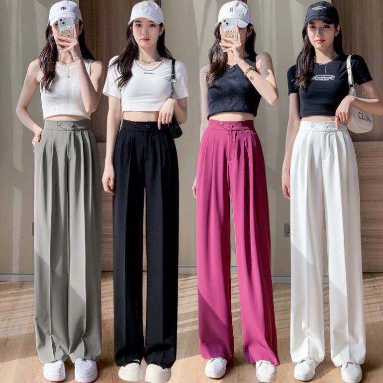Quần Ống Rộng Cạp Cao Chất Ruby Cao Cấp Culottes, mặc đi làm, đi chơi from chuẩn ảnh, chất mịn mát