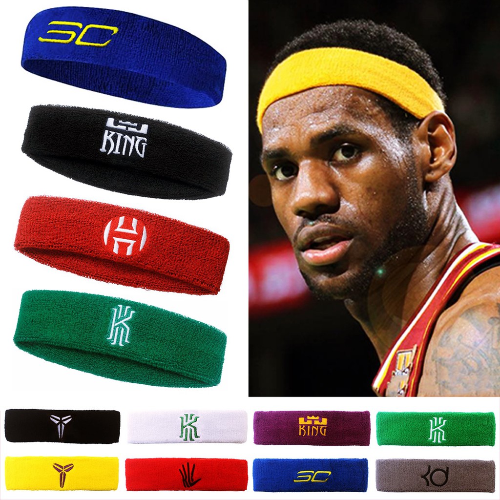 Headband Bóng Rổ Băng Đô NBA In Logo Kobe, Curry, Jordan, Irving, Lebron James, Harden Băng Trán Thấm Chặn Mồ Hôi