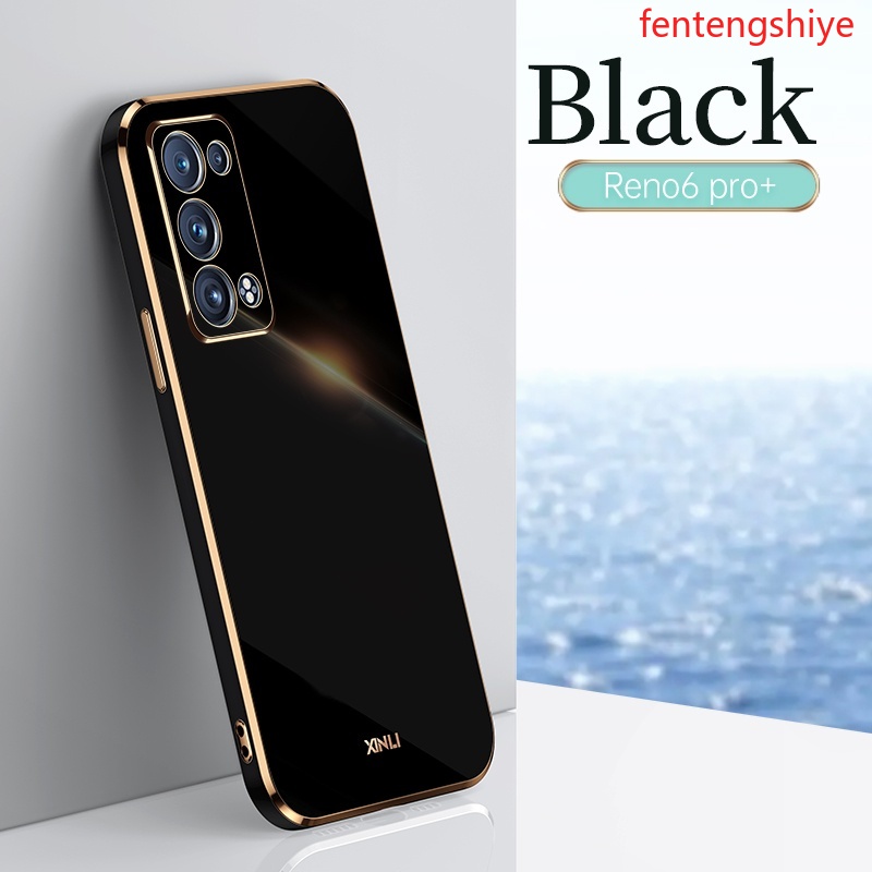 Ốp Điện Thoại Silicon Hình Vuông Mạ Viền Cho OPPO Reno 6 Reno 6 pro Reno 6 pro plus Reno 5 pro plus Reno 5 pro(5G)