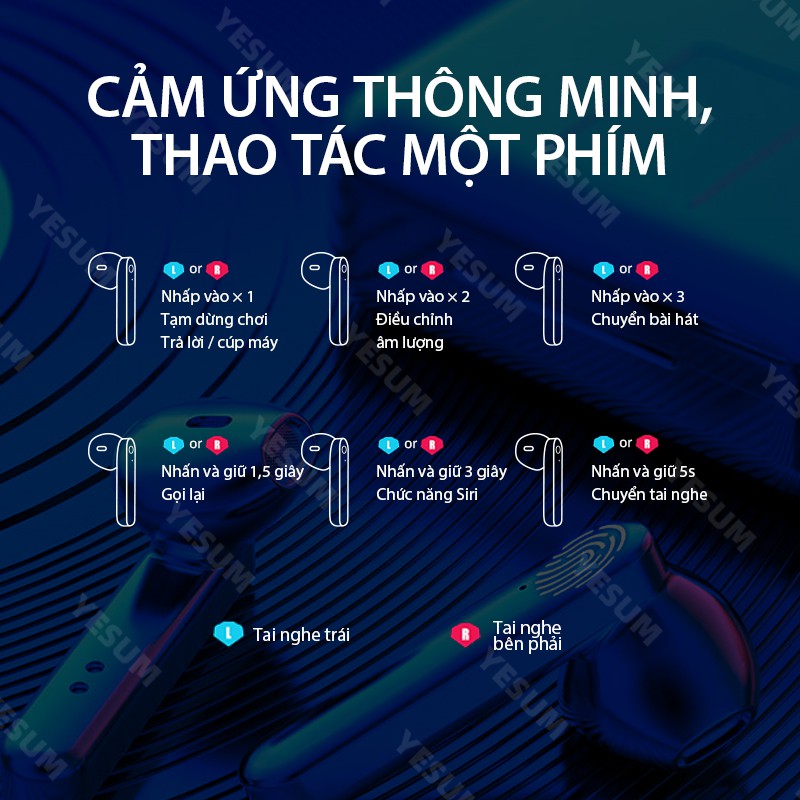 【BÁN LỚN】Tai nghe Bluetooth TWS Chống ồn Tai nghe không dây 9D Âm thanh vòm HiFi với Micrô rảnh tay Màn hình kỹ thuật số LED cho XIAOMI OPPO VIVO iPhone