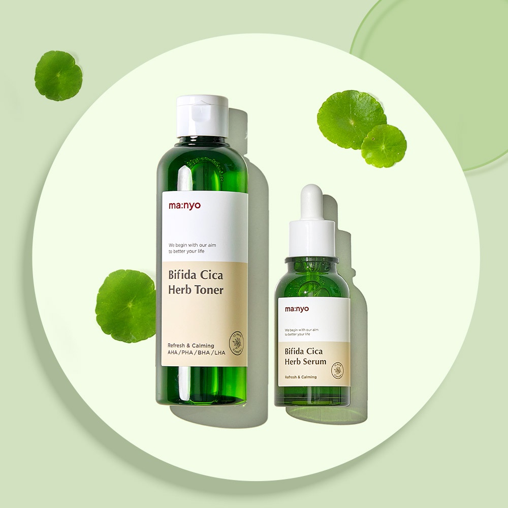 Toner 210ml &amp; serum dưỡng da Bifida Cica 50ml