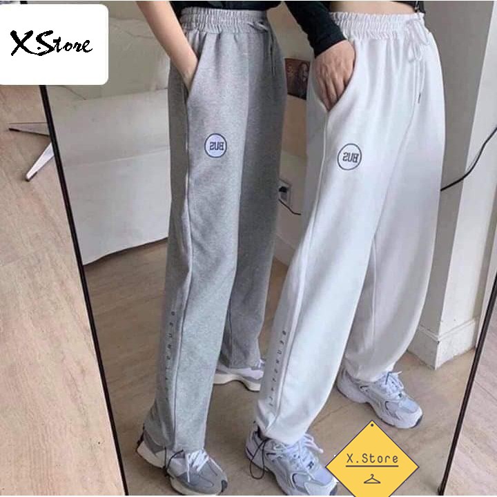 Quần Jogger Bus Logo Thêu 3 Màu Unisex - Quần Ống Suông Có Dây Rút Hot Trend 2021 Kèm Ảnh Thật + Đánh Giá Unisex X.Store