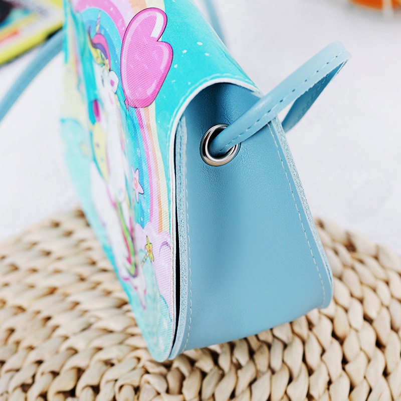 Túi Đeo Chéo Da PU Hình Kỳ Lân Xinh Xắn Cho Bé Gái