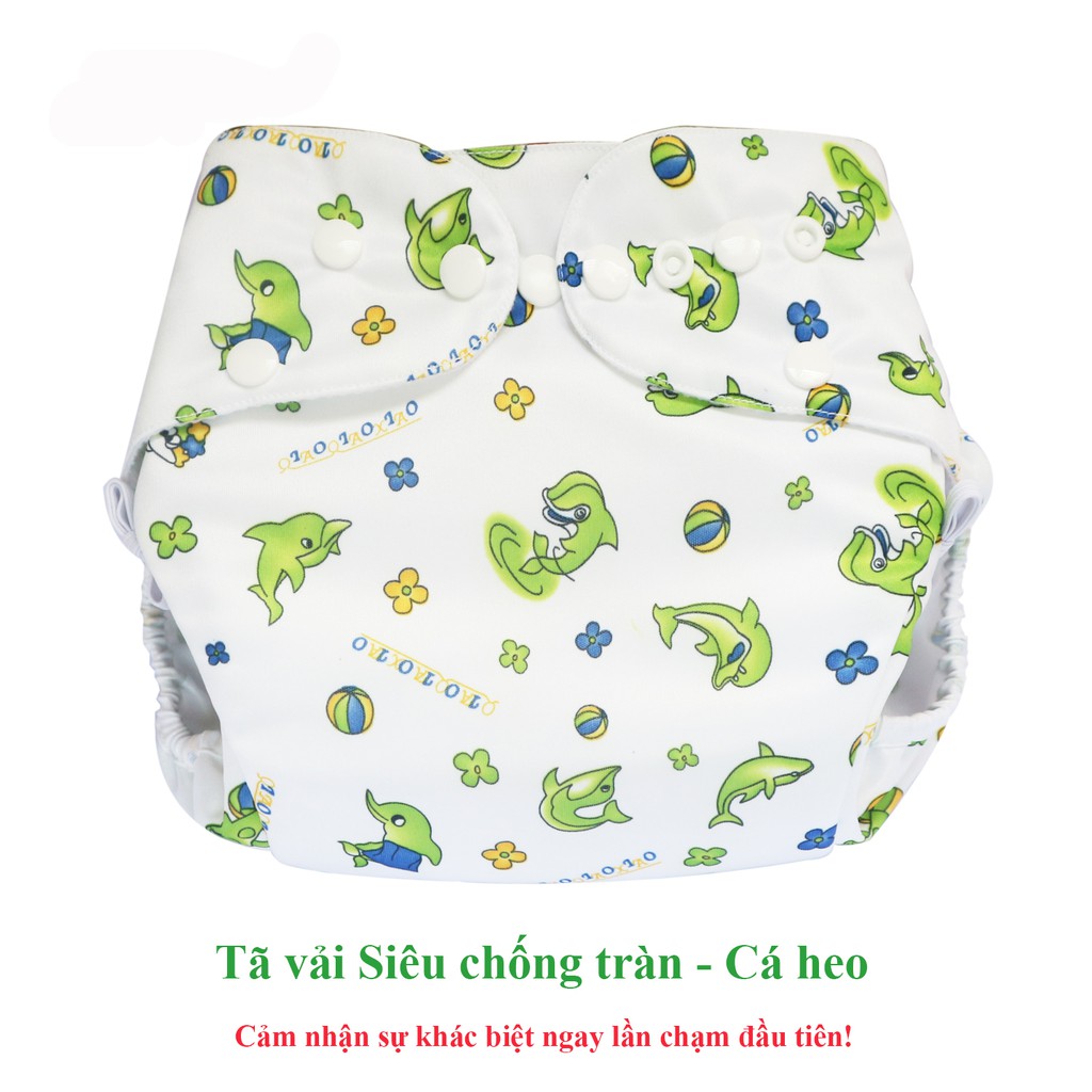 Bộ tã vải Đêm Siêu chống tràn BabyCute size S (3-9kg) (1 vỏ + 1 lót) - Giao mẫu ngẫu nhiên